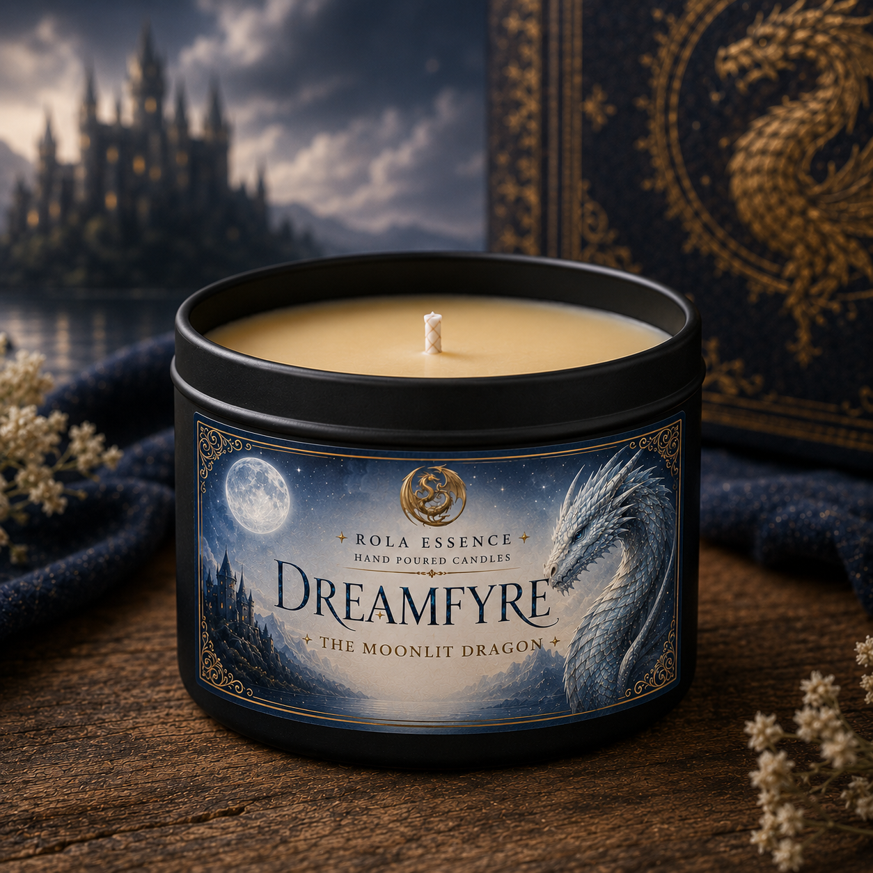 Dreamfyre - The Moonlit Dragon Candle