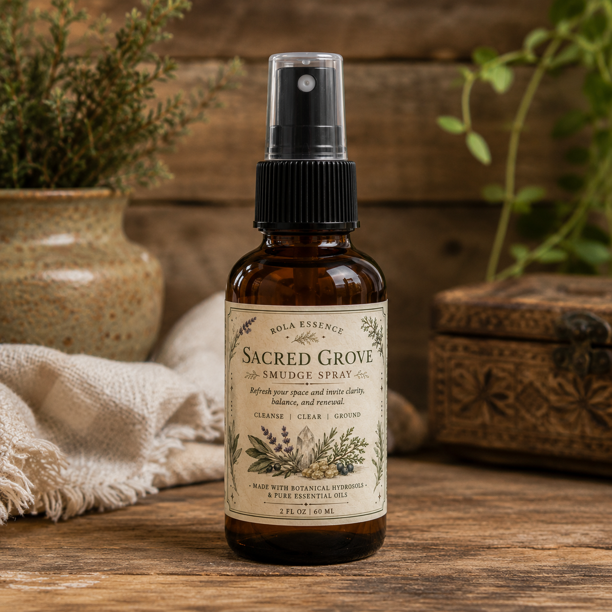 Sacred Grove Smudge Spray - Cleanse • Clear • Ground