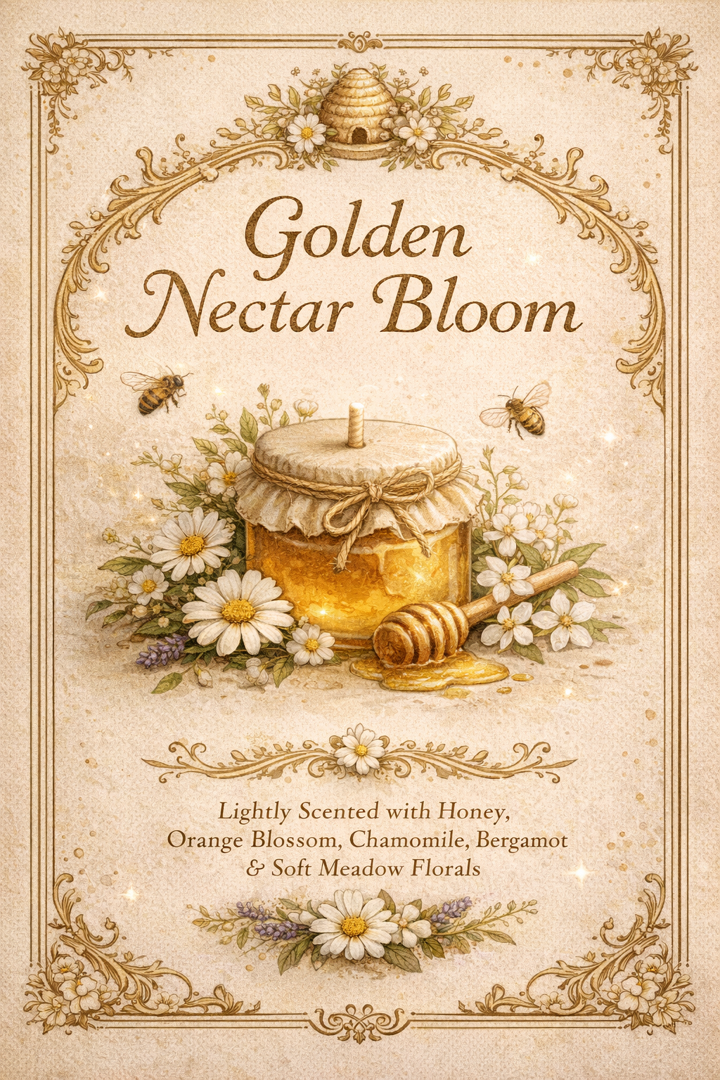 Golden Nectar Bloom Candle