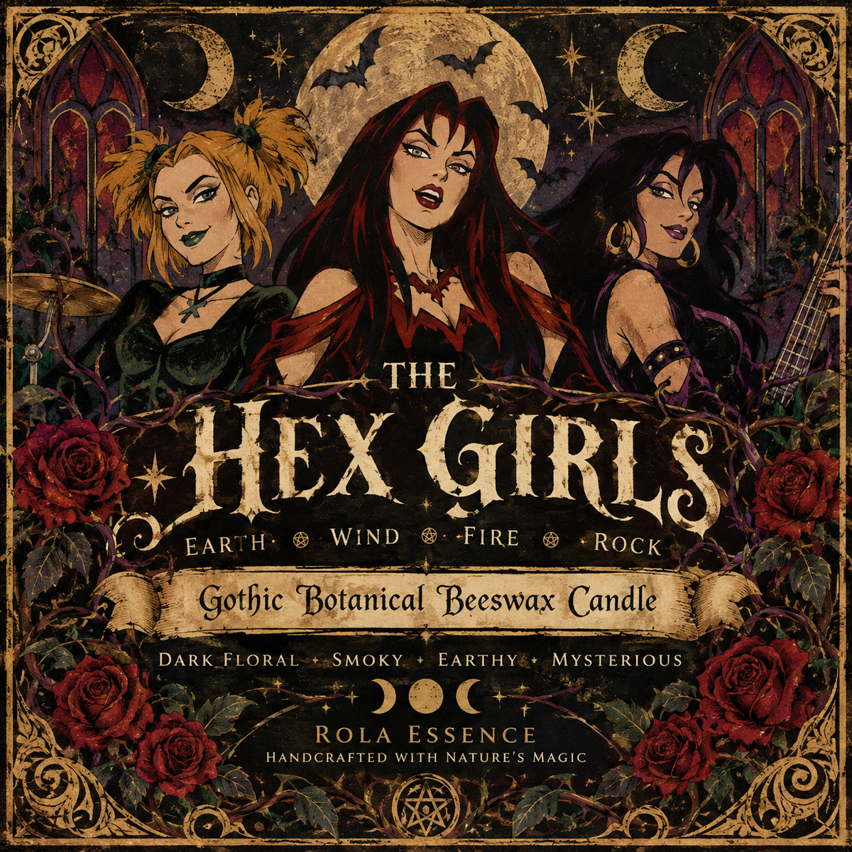The Hex Girls | Gothic Botanical Beeswax Candle