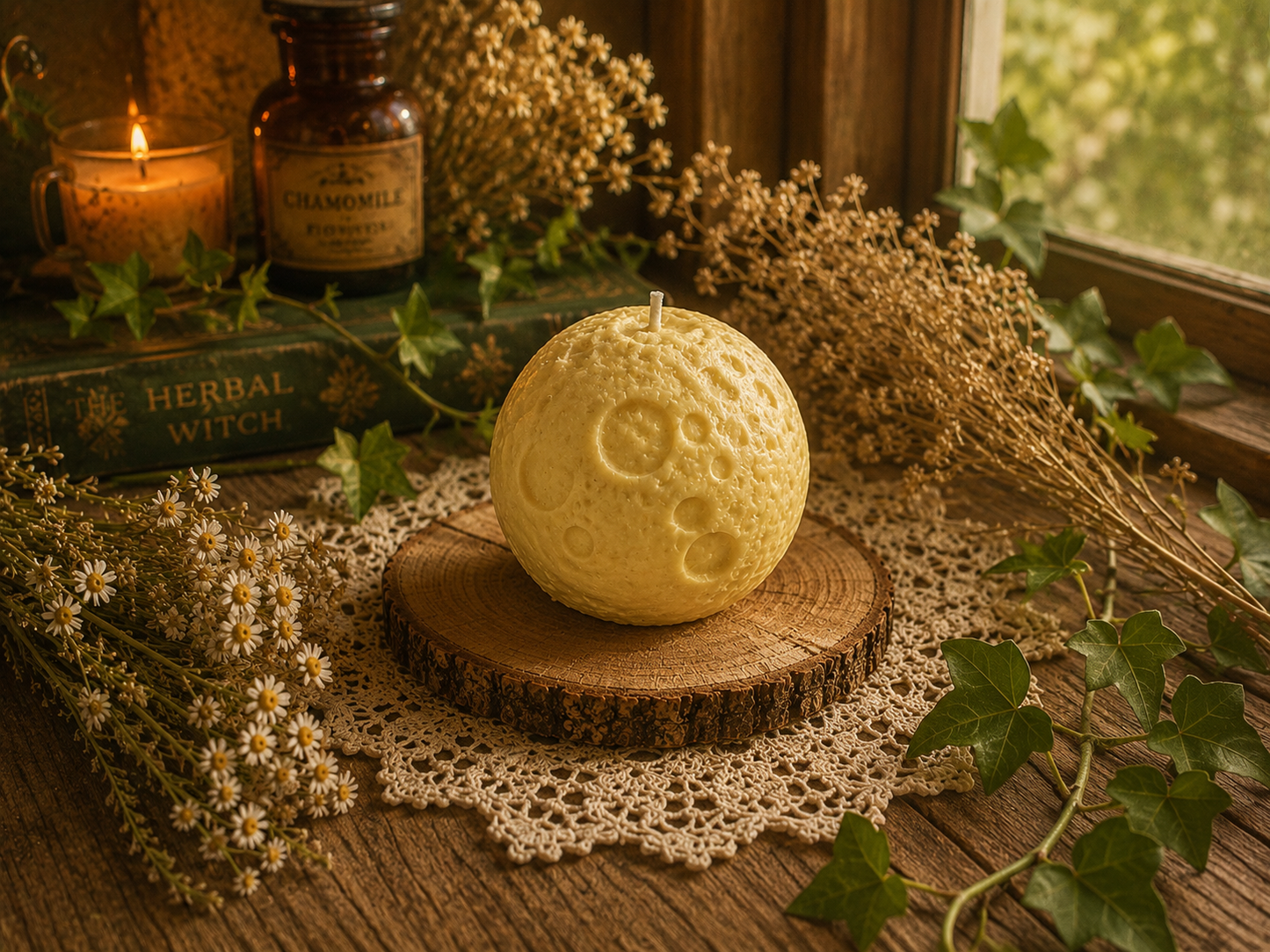 Moonveil Beeswax Candle