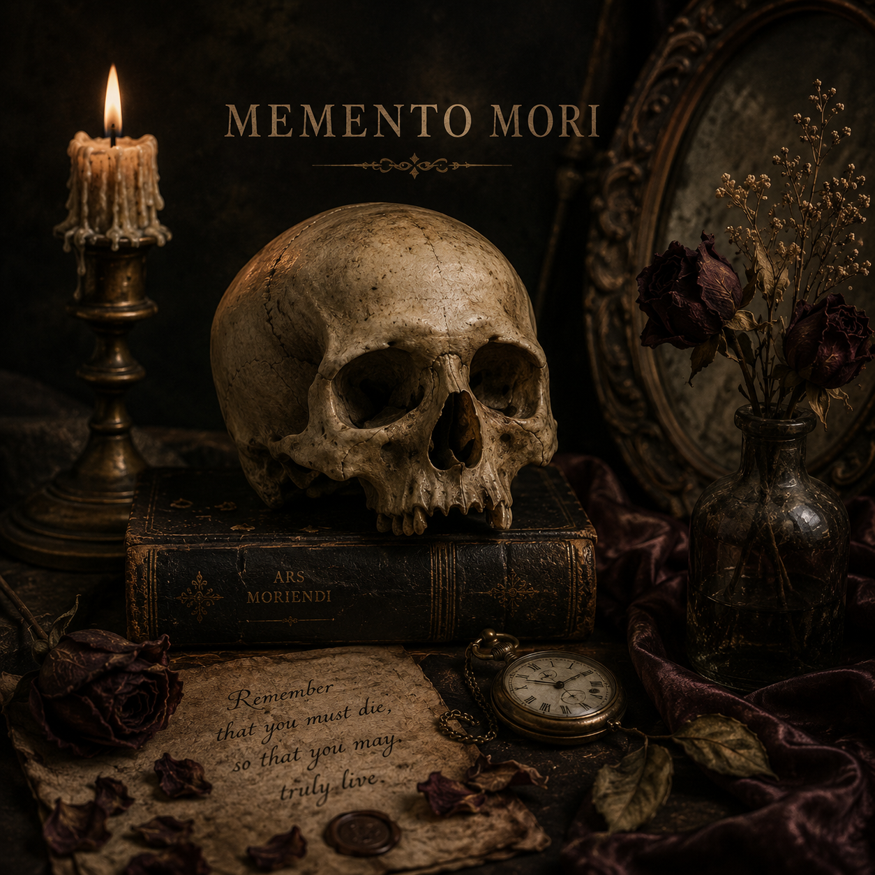 Memento Mori Candle