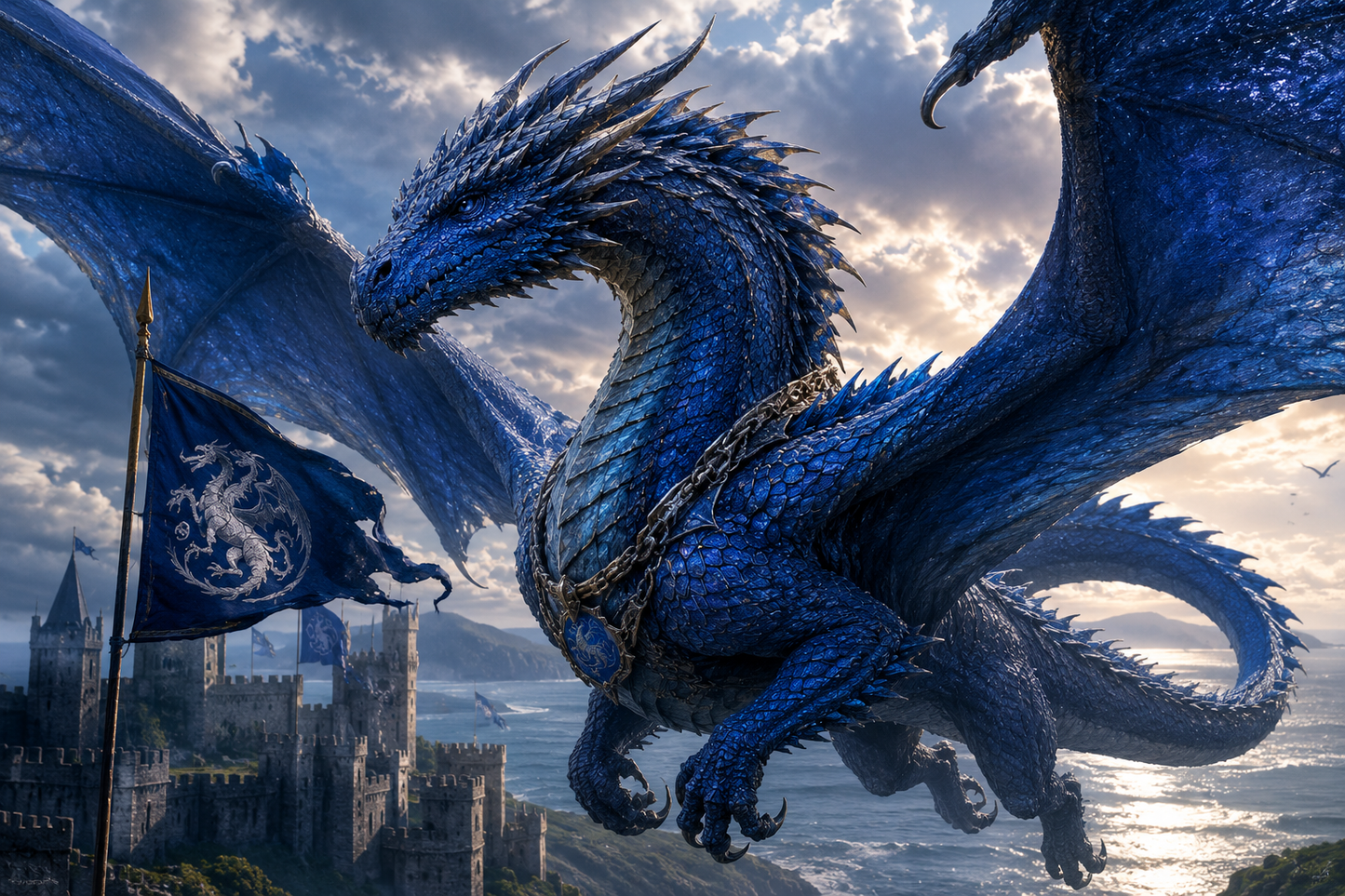 Tessarion: The Blue Queen Candle
