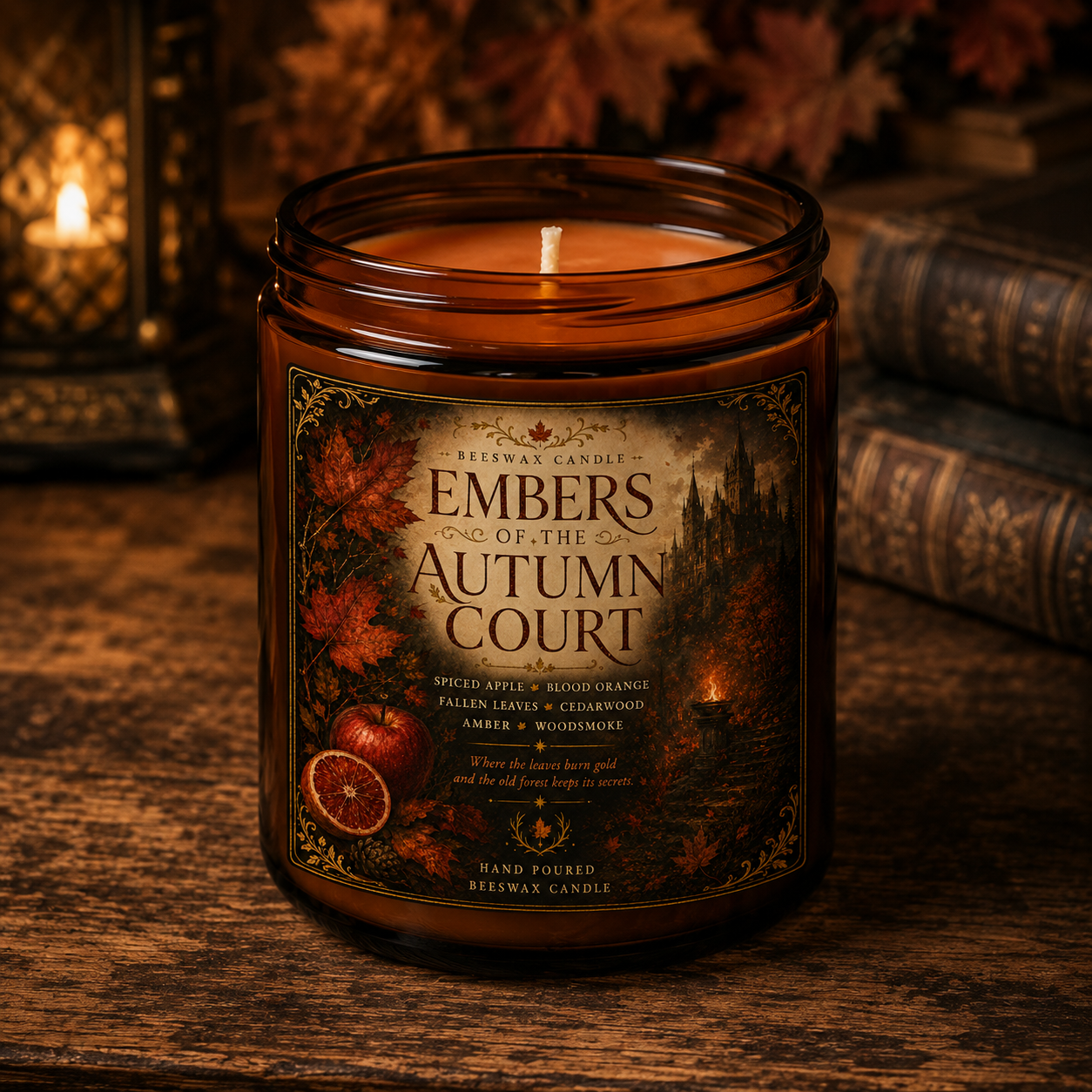 Embers of the Autumn Court Beeswax Candle