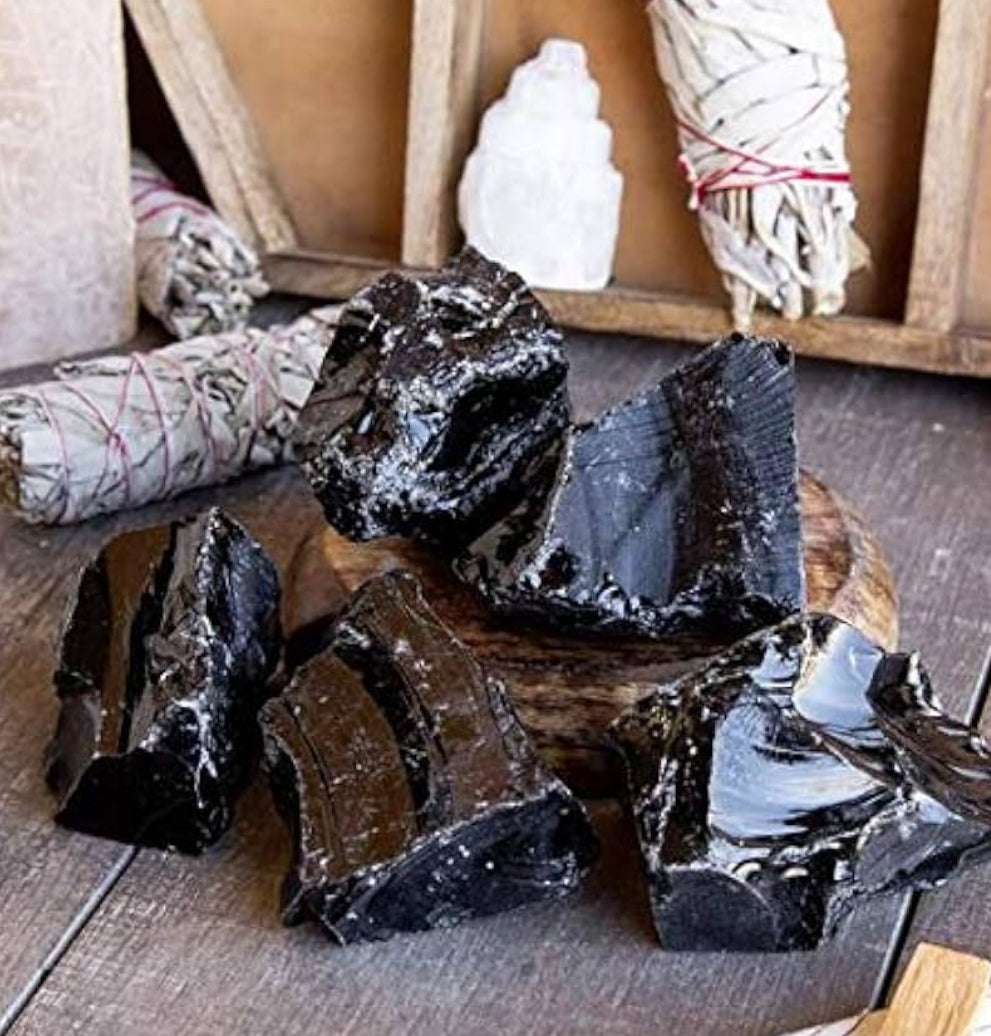 Black Obsidian Crystal — Stone of Truth, Protection & Deep Grounding