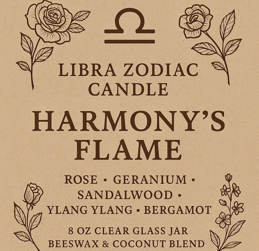 Libra Zodiac Candle- Harmony’s Flame