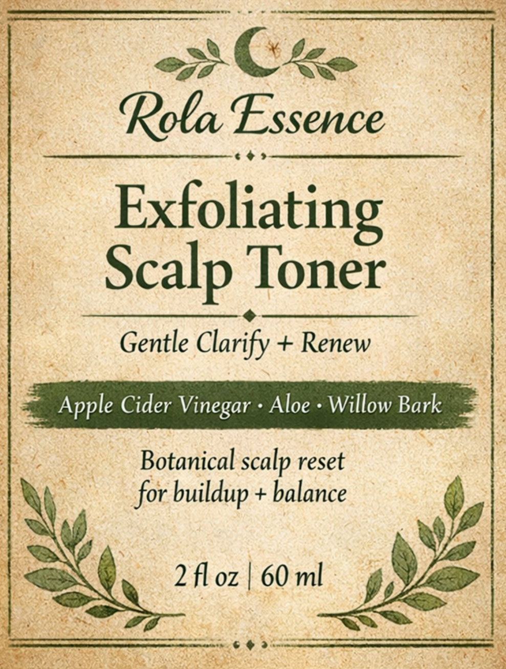 Exfoliating Scalp Toner - Gentle Scalp Exfoliation, Clarifying, Refreshing