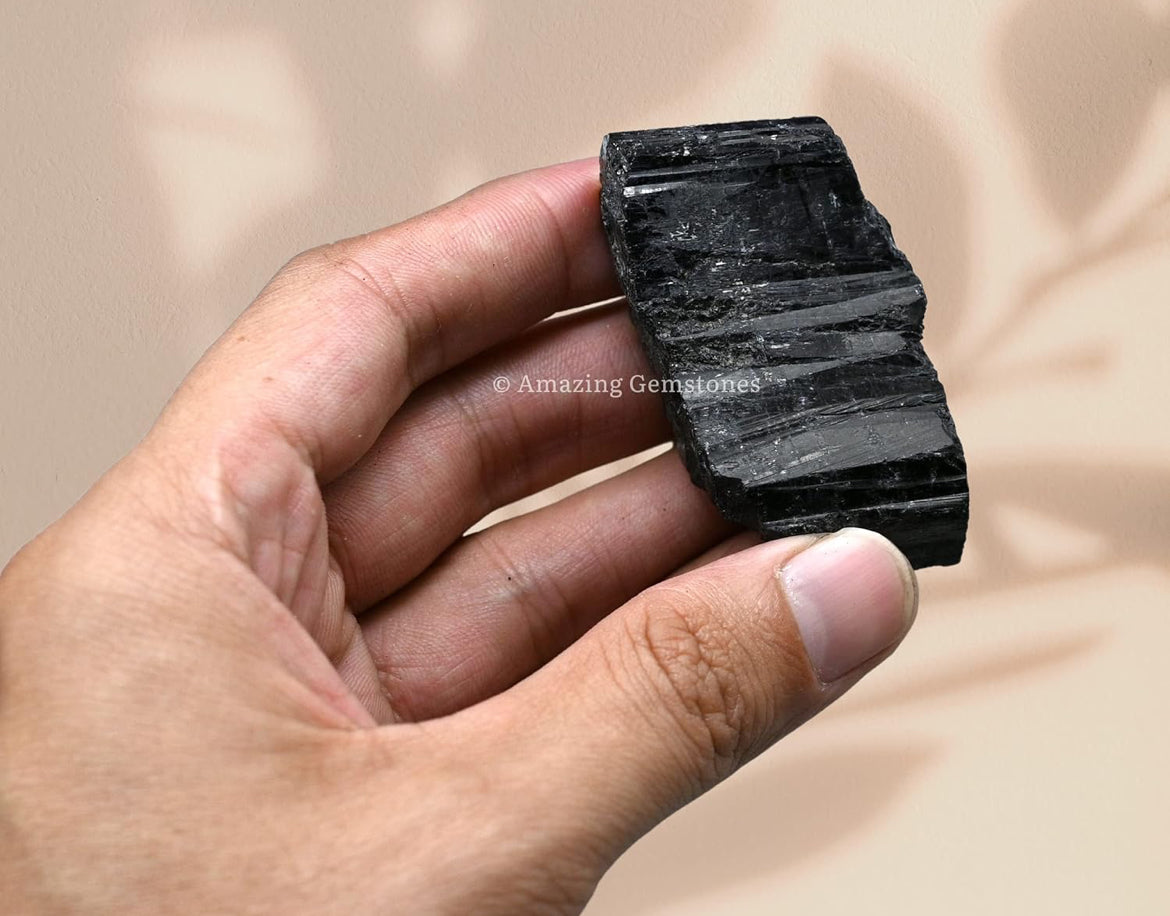Black Tourmaline Crystal — Grounding Stone of Protection