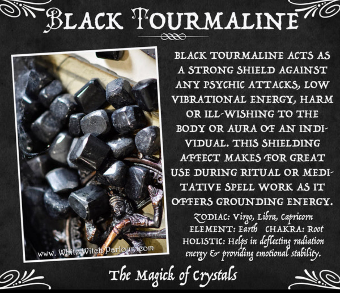 Black Tourmaline Crystal — Grounding Stone of Protection