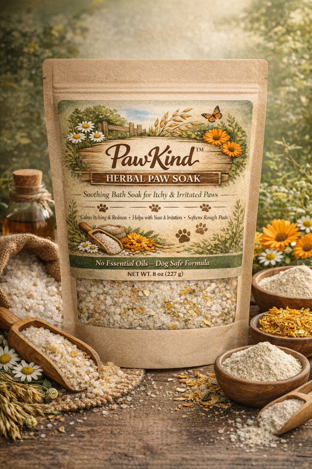 PawKind Herbal Paw Soak - For Tired, Itchy, & Irritated Paws