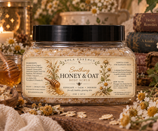 Soothing Honey & Oat Body Scrub - Acne Relief/ Friendly, Healing, & Calming