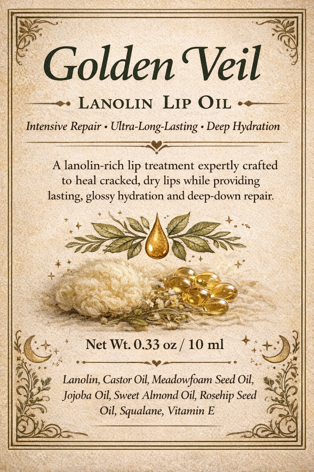 Golden Veil Lanolin Lip Oil