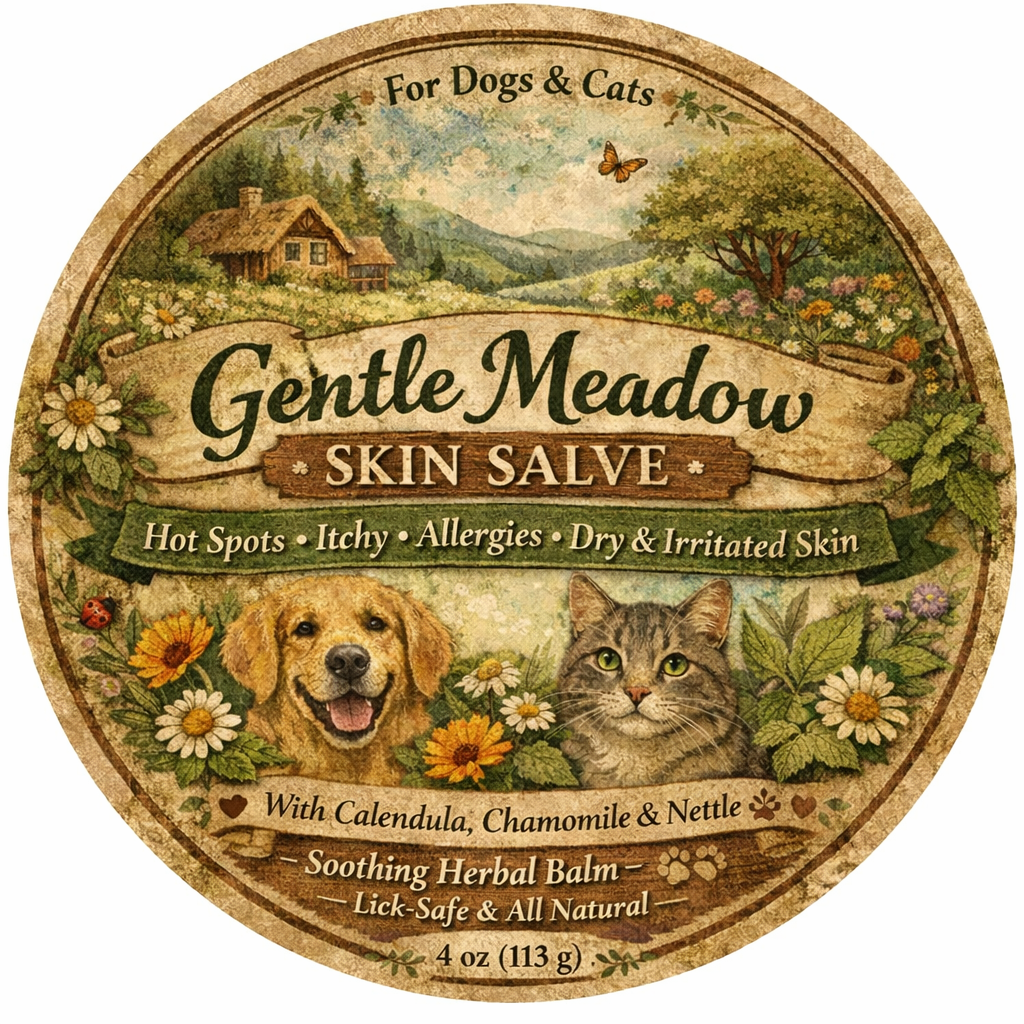Gentle Meadow Skin Salve - Allergy Relief Salve For Dogs & Cats