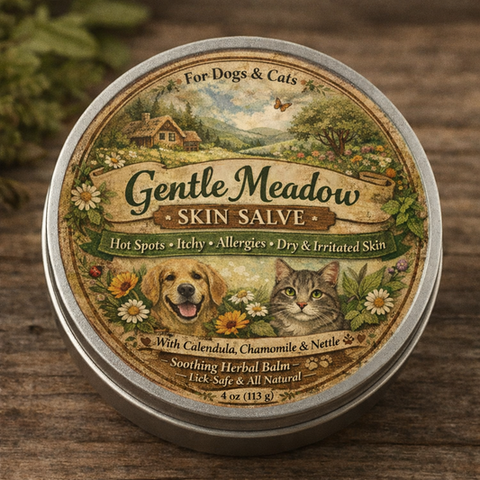 Gentle Meadow Skin Salve - Allergy Relief Salve For Dogs & Cats