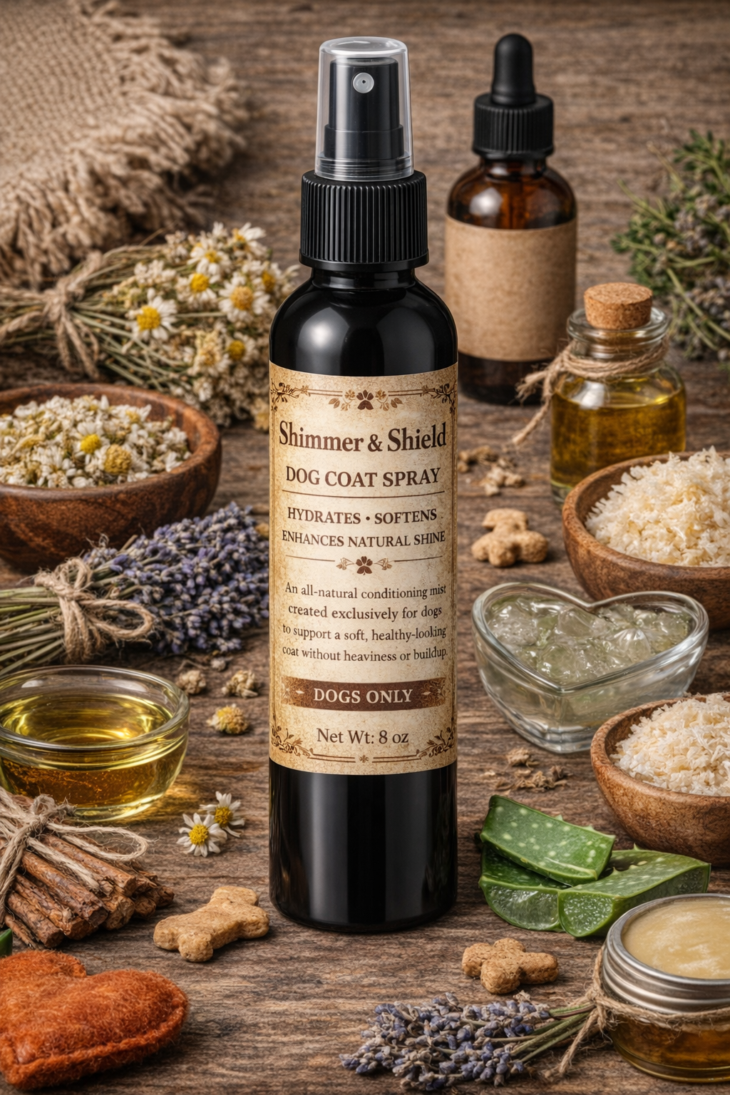 Shimmer & Shield - Dog Coat Conditioning & Deodorizing Spray