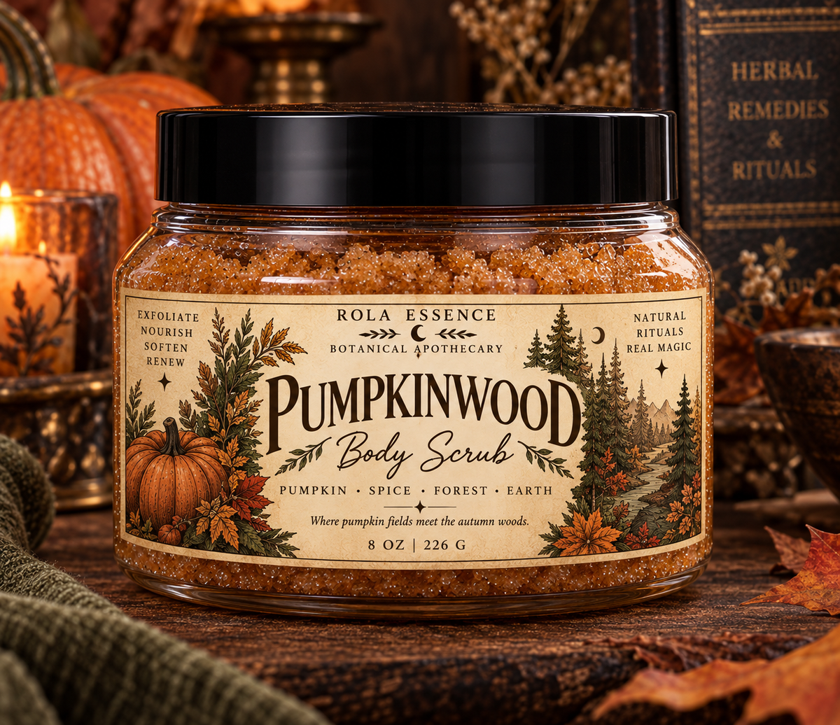 Pumpkinwood Body Scrub
- Warming, Gentle Exfoliation, & Antioxidant Rich ￼