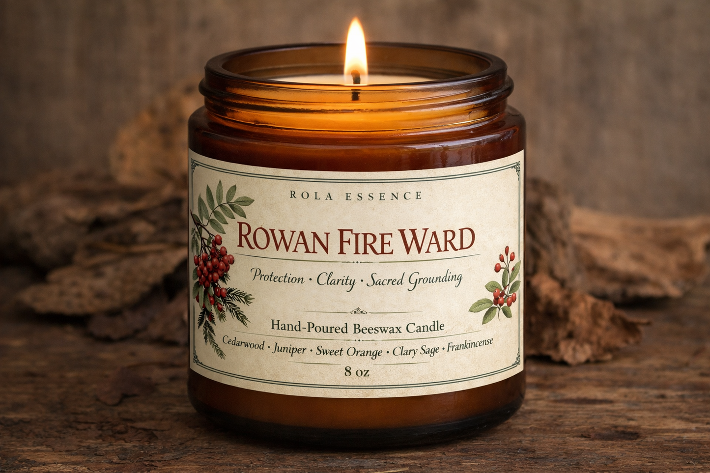 Rowan Fire Ward Candle