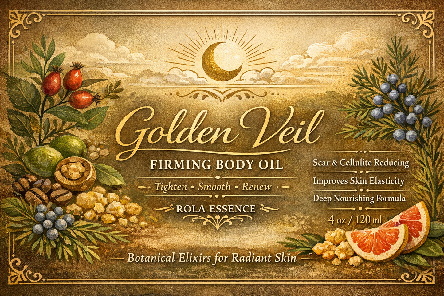 Golden Veil Firming Body Oil - Tighten • Smooth • Renew