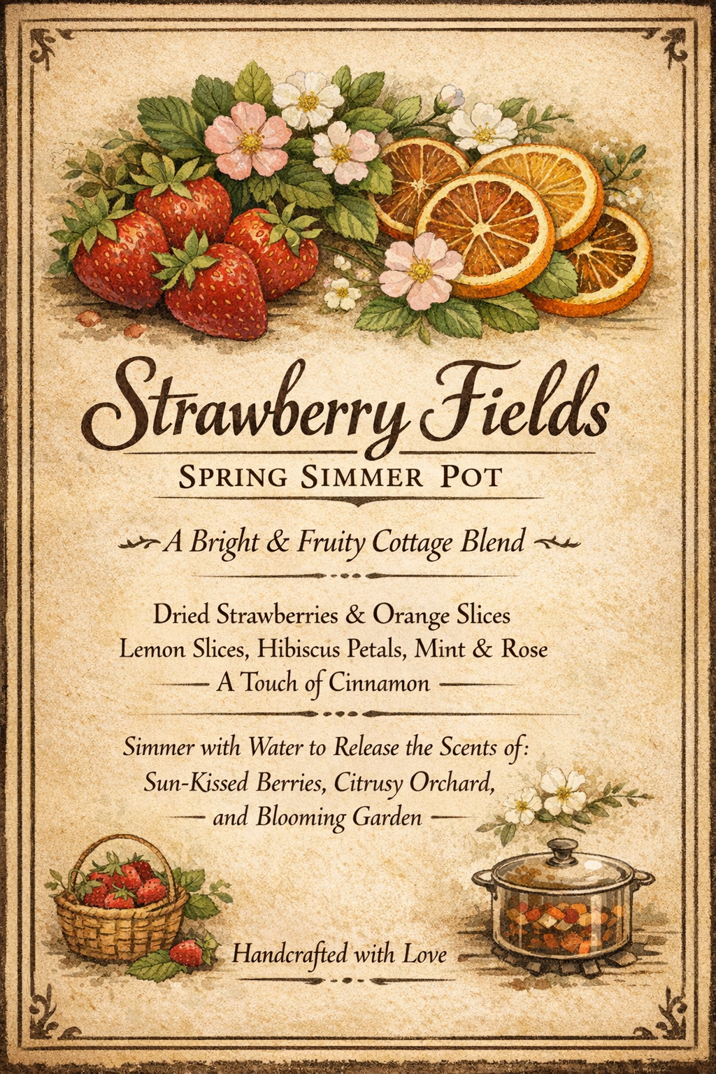 Strawberry Fields Spring Simmer Pot