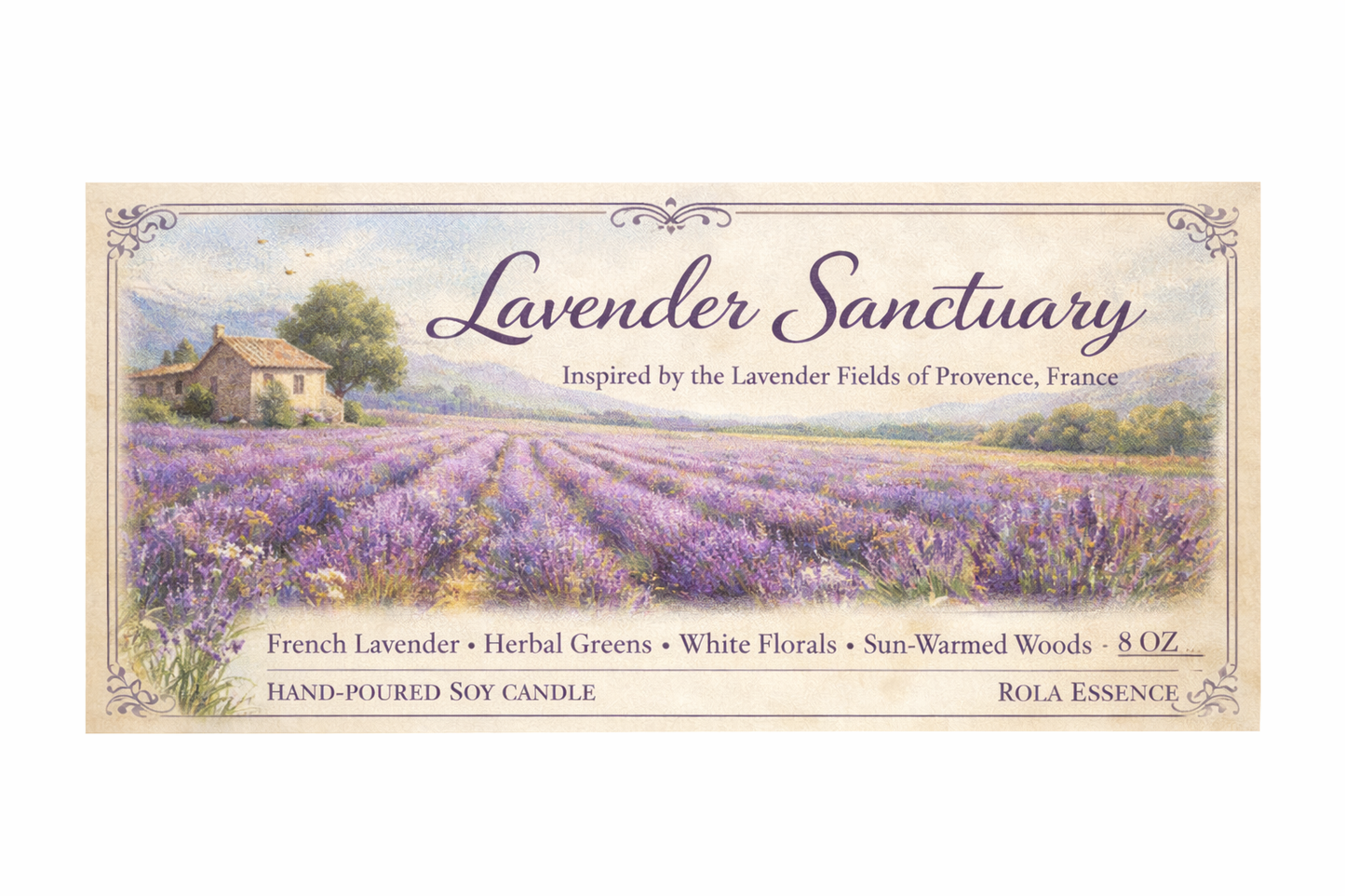 Lavender Sanctuary Candle - Lavender Fields