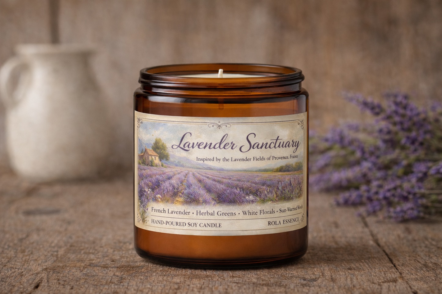 Lavender Sanctuary Candle - Lavender Fields