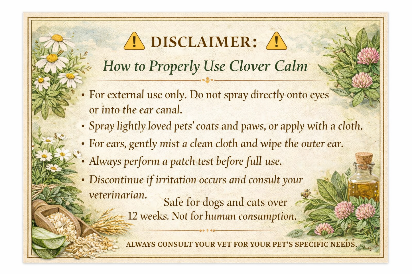 Clover Calm - Pet Allergy Spray