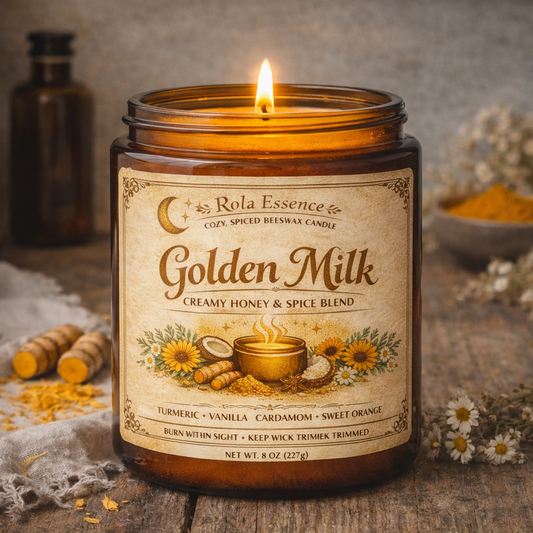 Golden Milk Candle - Creamy Honey & Spice Blend