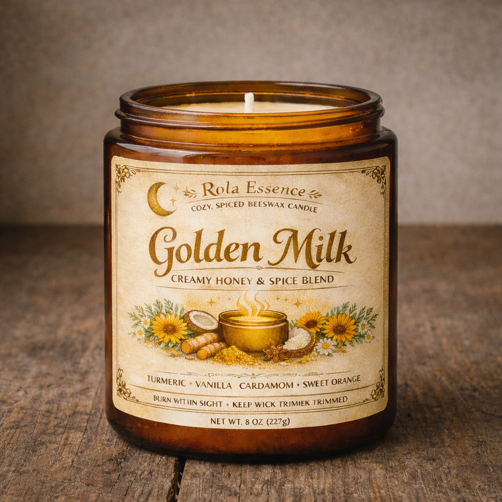 Golden Milk Candle - Creamy Honey & Spice Blend