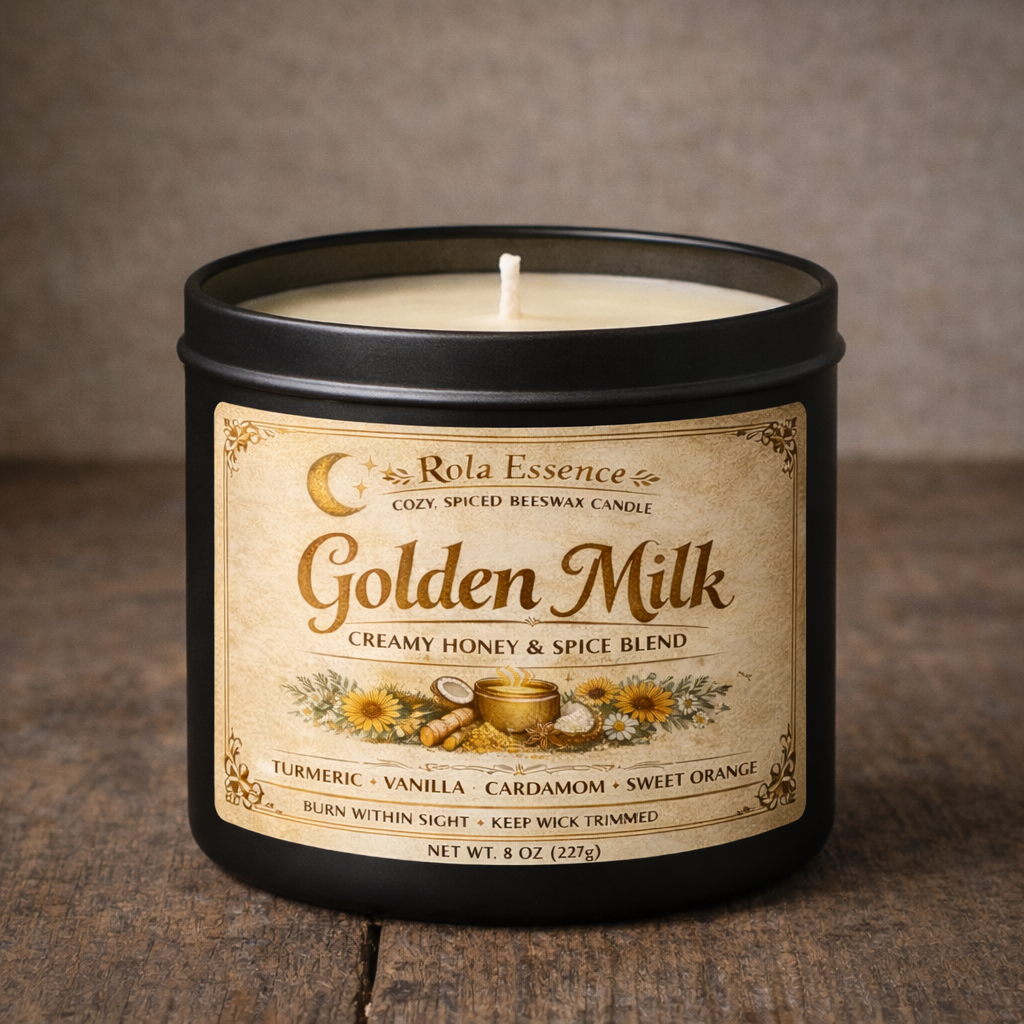Golden Milk Candle - Creamy Honey & Spice Blend