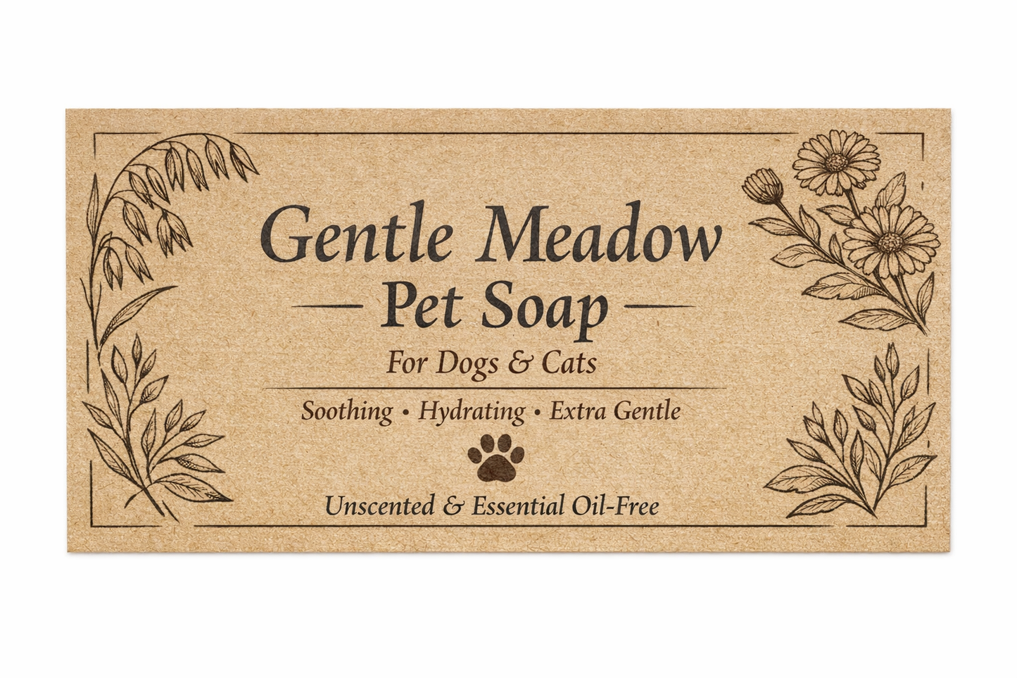 Gentle Meadow Pet Soap - Soothing • Hydrating • Safe for Dogs & Cats
