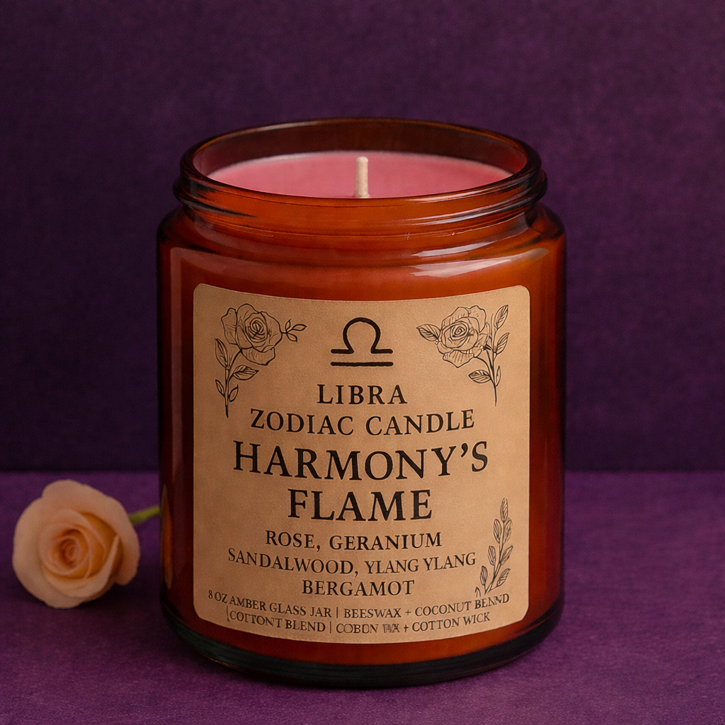 Libra Zodiac Candle- Harmony’s Flame