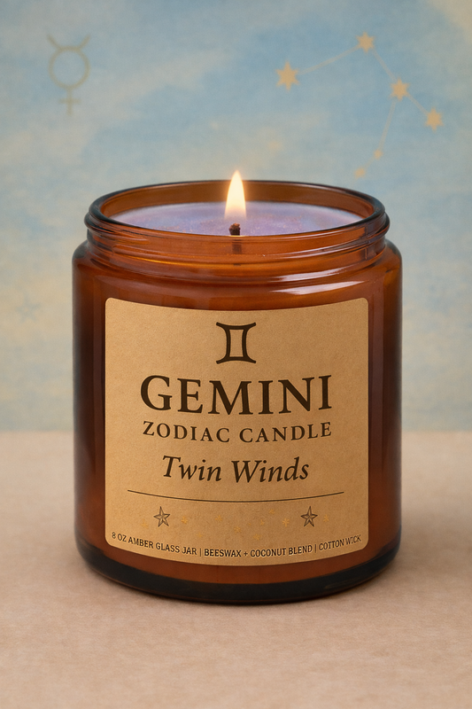 Gemini Zodiac Candle — Twin Winds