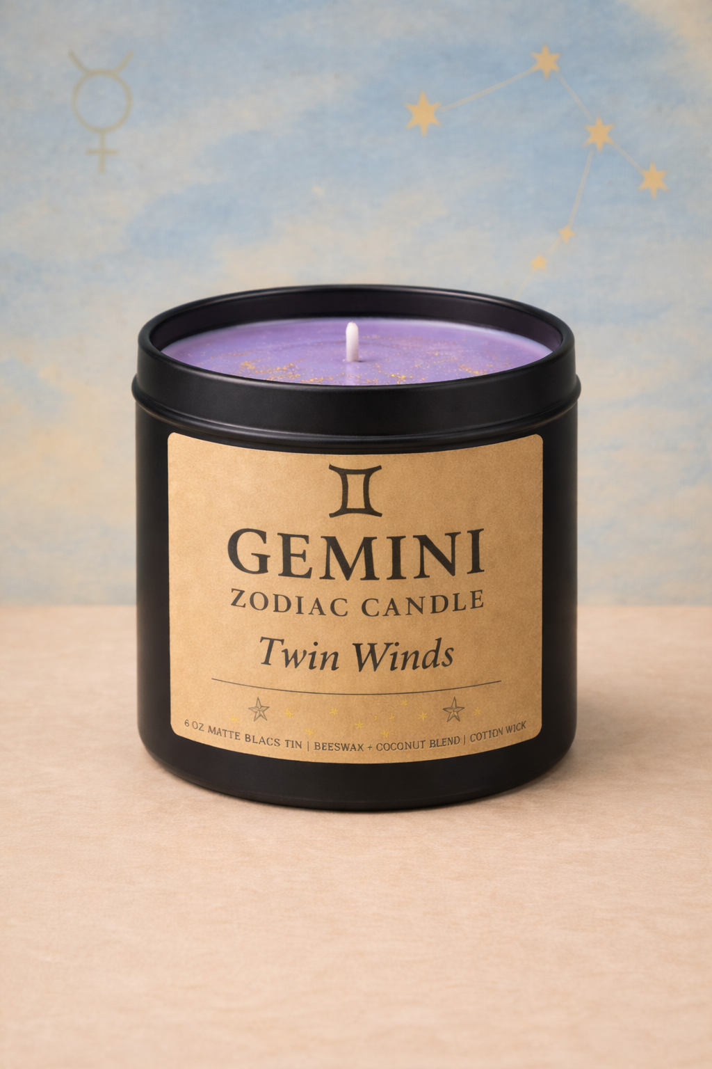 Gemini Zodiac Candle — Twin Winds