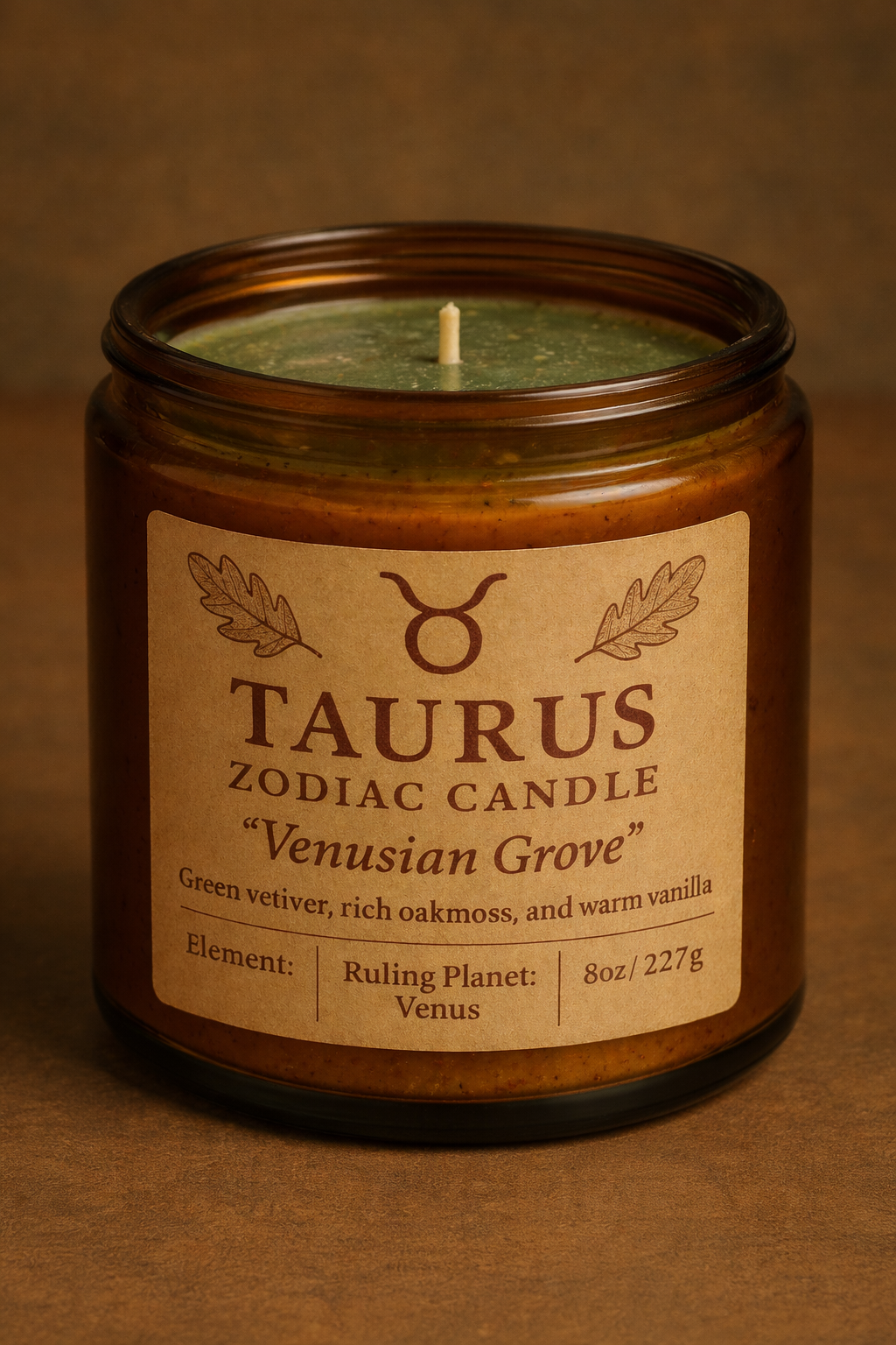 Taurus Zodiac Candle — Earthbound Bloom