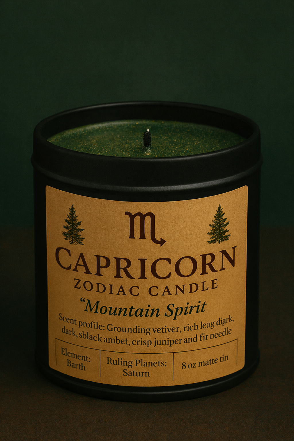 Capricorn Zodiac Candle - Mountain’s Resolve