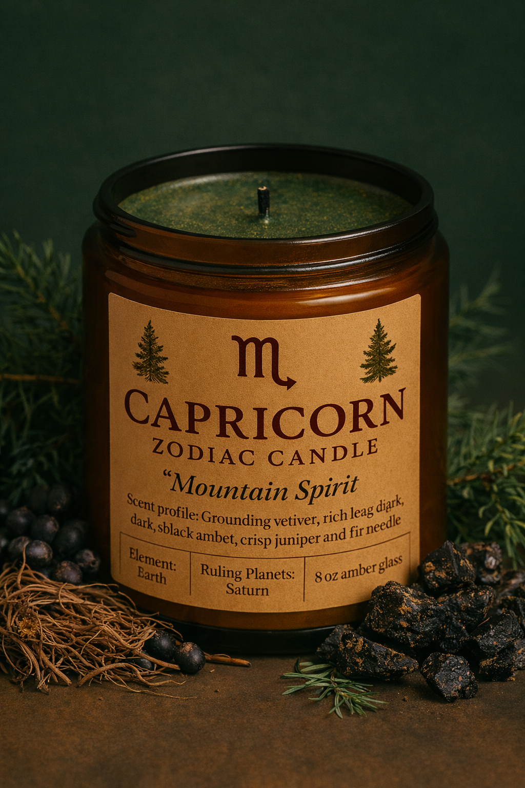 Capricorn Zodiac Candle - Mountain’s Resolve