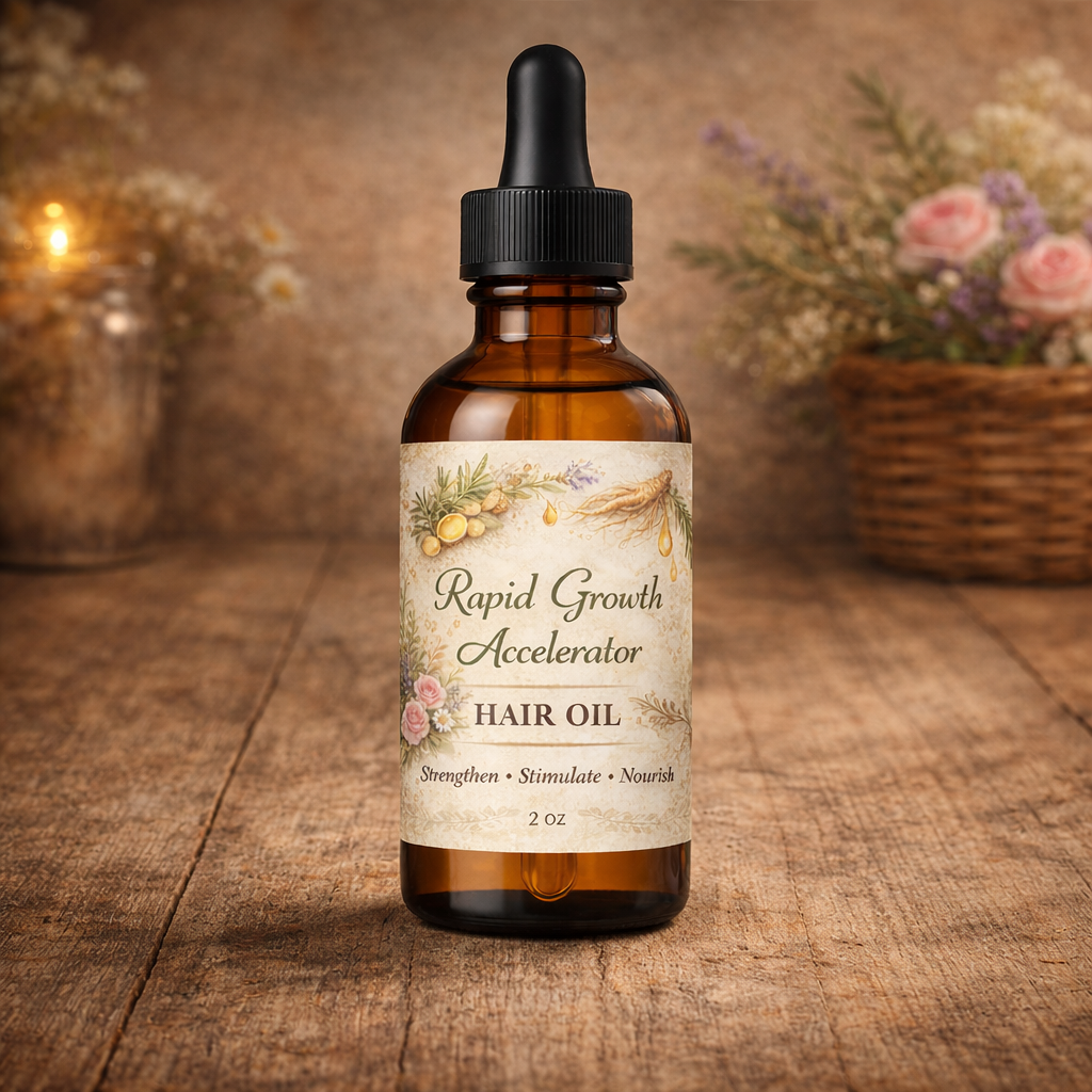 Rapid Growth Accelerator Hair Oil - Nourishing, Regrowth, & Strengthening