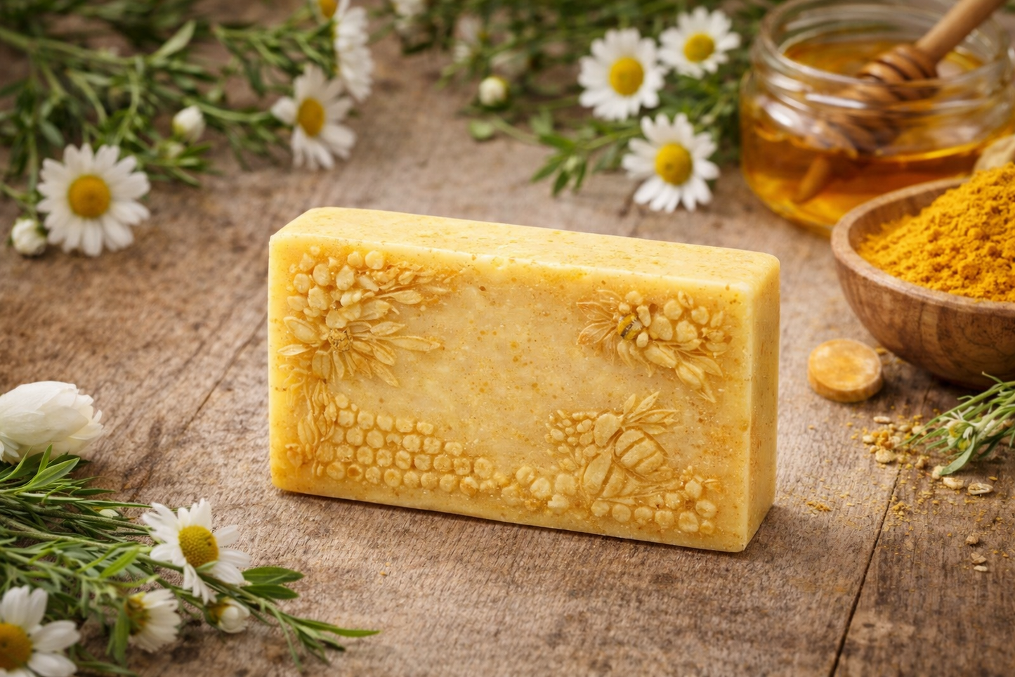 Golden Aura Brightening Bar - Turmeric + Kojic Acid Goat Milk Soap