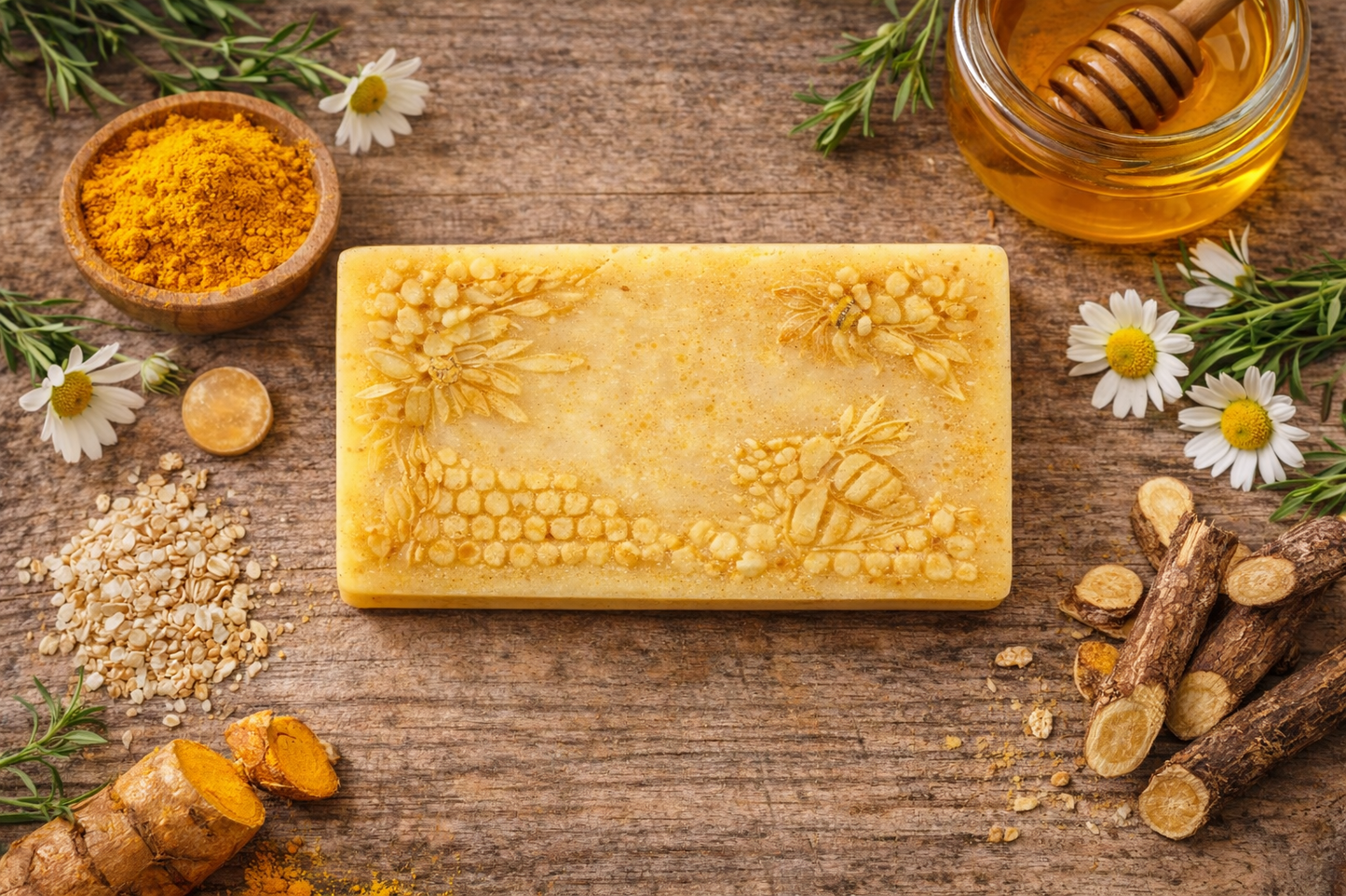 Golden Aura Brightening Bar - Turmeric + Kojic Acid Goat Milk Soap
