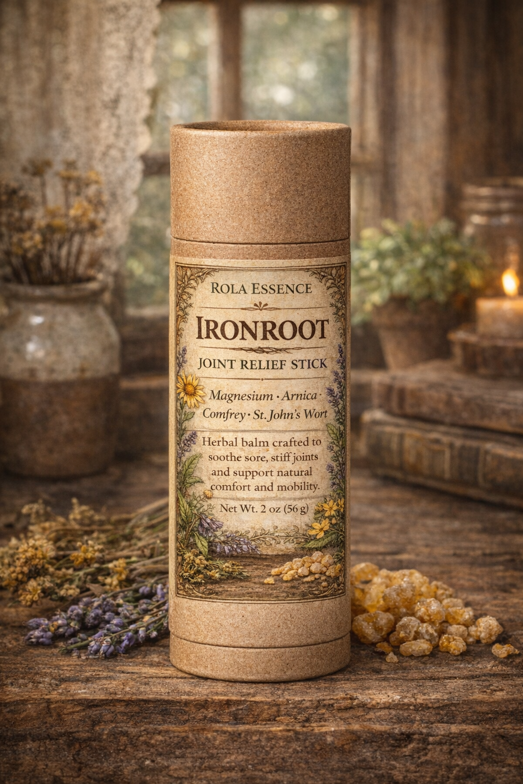IronRoot Joint Relief Stick - Herbal Magnesium Balm for Sore & Stiff Joints