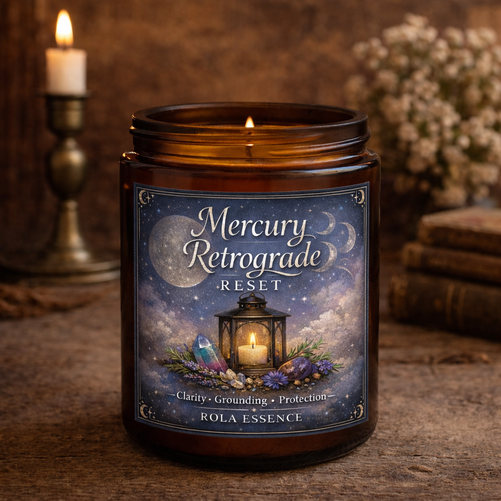 Mercury Retrograde Reset Candle
Clarity • Grounding • Protection