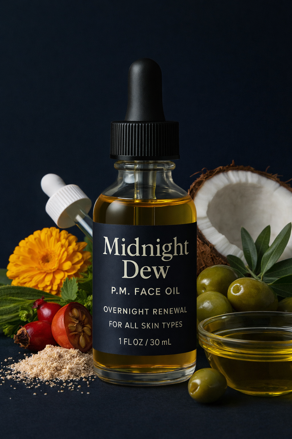 Midnight Dew - Nourishing, Hydrating, Restorative Nighttime Face Oil