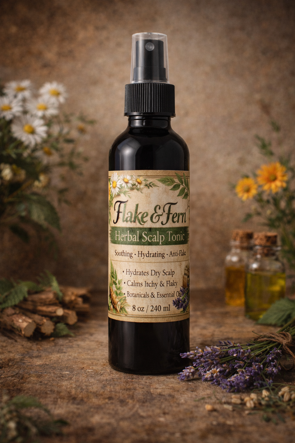 Flake & Fern Herbal Scalp Dandruff Tonic