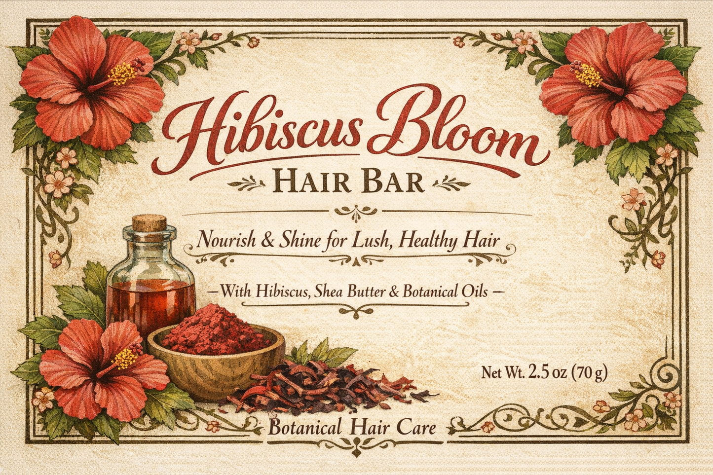 Hibiscus Bloom Hair Bar
