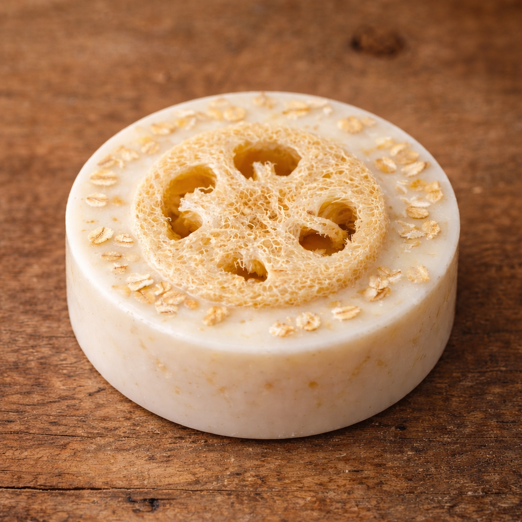 Bee Sweet Oat Scrub Bar - Milk • Honey • Oatmeal • Natural Loofah