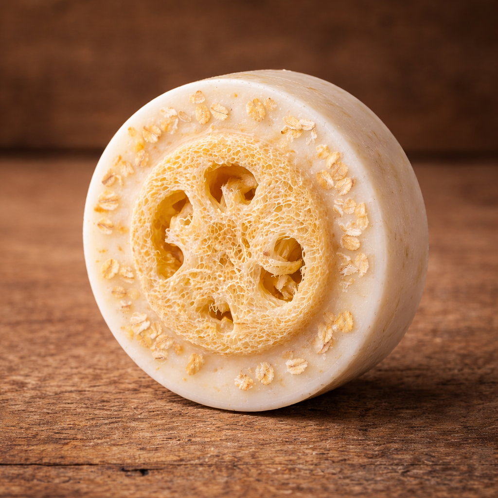 Bee Sweet Oat Scrub Bar - Milk • Honey • Oatmeal • Natural Loofah