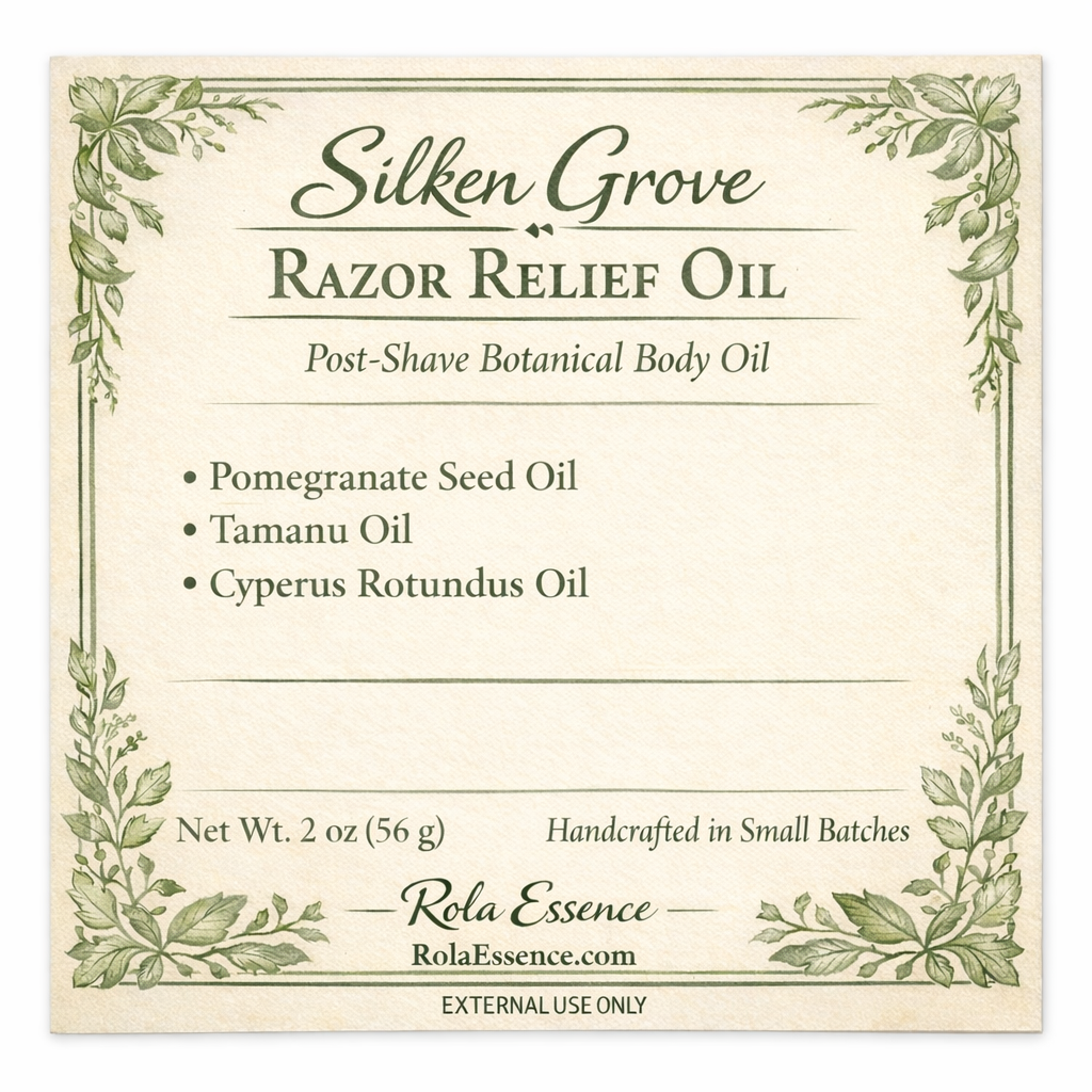 Silken Grove Razor Relief Oil - Razor Bump & Ingrown Hair Reduction • Slowed Hair Growth • Hair Softening