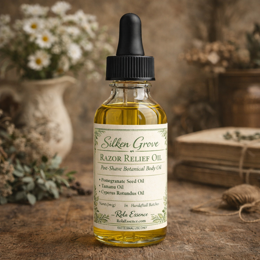 Silken Grove Razor Relief Oil - Razor Bump & Ingrown Hair Reduction • Slowed Hair Growth • Hair Softening
