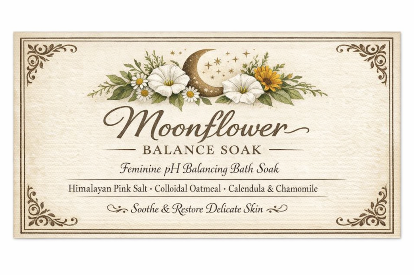 Moonflower Balance Soak - Feminine PH balancing bath soak