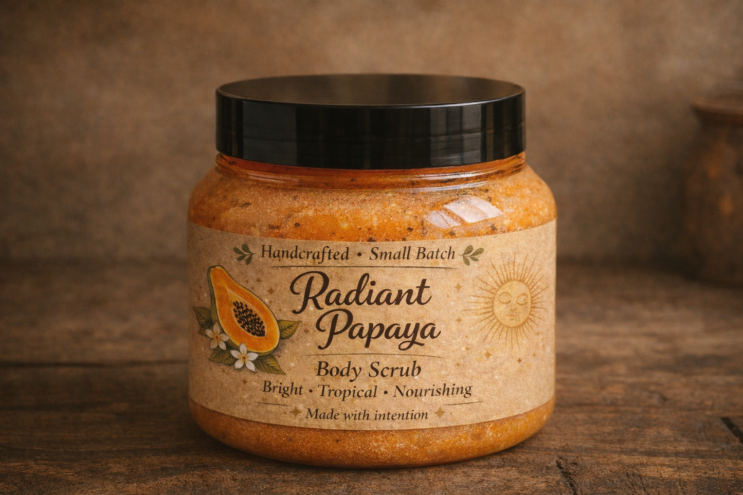 Radiant Papaya Body Scrub - Radiant, Improve Skin Texture, Vitamin C Rich